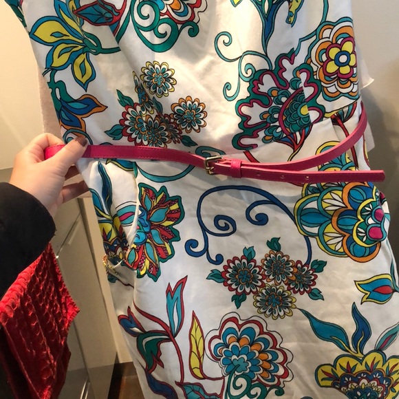Nine West Dress with Pink Belt - Picture 3 of 5